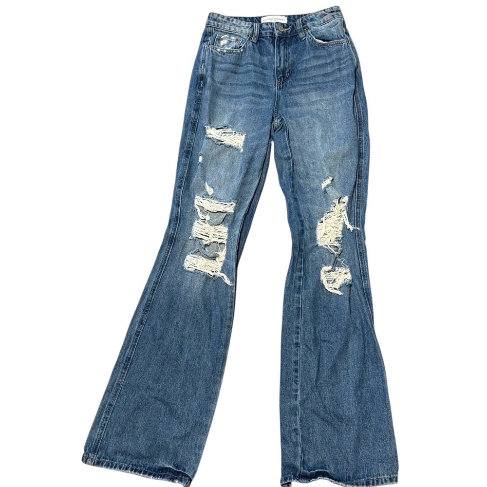 Flying Monkey Vintage Straight Jeans Size 26 Distressed High Rise